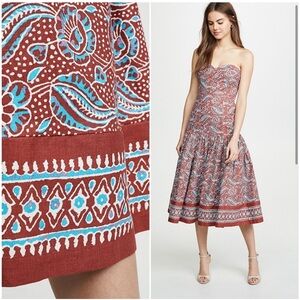 Veronica Beard Fiore Strapless Midi Dress